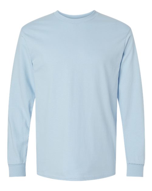 Ultra Cotton® Long Sleeve T-Shirt - Front - B06060253 - Light Blue