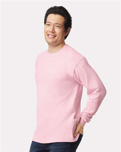 Ultra Cotton® Long Sleeve T-Shirt - OnModelSide - B06060303 - Light Pink