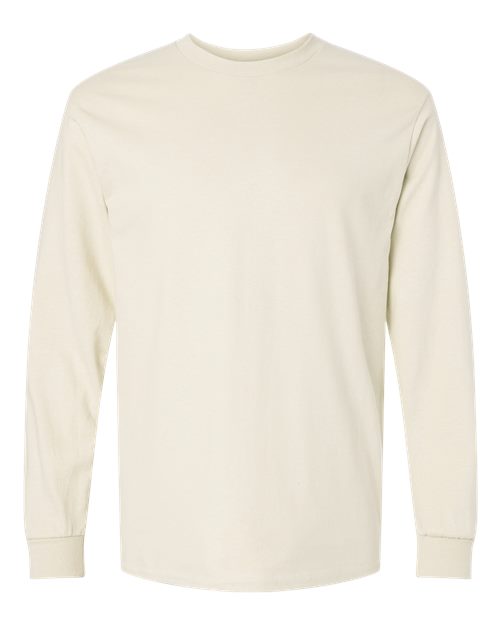 Ultra Cotton® Long Sleeve T-Shirt - Front - B06060243 - Natural