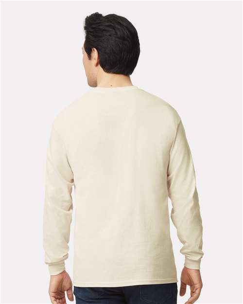 Ultra Cotton® Long Sleeve T-Shirt - OnModelBack - B06060243 - Natural