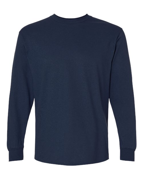 Ultra Cotton® Long Sleeve T-Shirt - Front - B06060653 - Navy