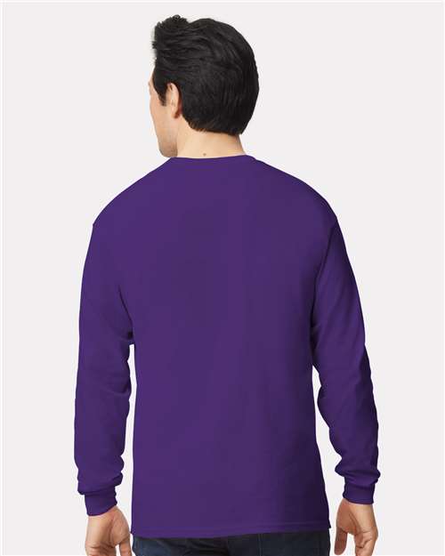 Ultra Cotton® Long Sleeve T-Shirt - OnModelBack - B06060673 - Purple