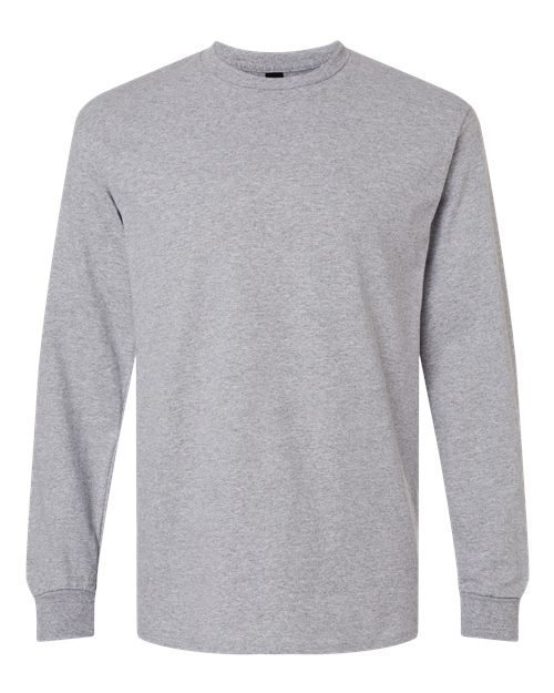Ultra Cotton® Long Sleeve T-Shirt - Front - B06060583 - Sport Grey