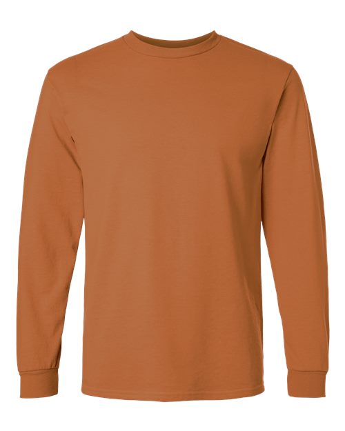 Ultra Cotton® Long Sleeve T-Shirt - Front - B06060323 - Texas Orange