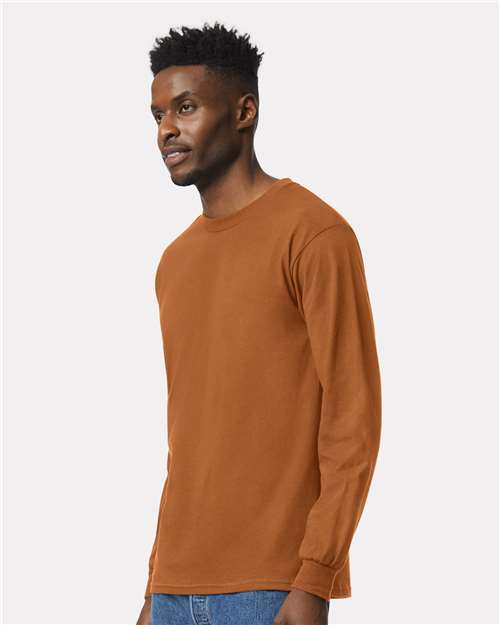 Ultra Cotton® Long Sleeve T-Shirt - OnModelSide - B06060323 - Texas Orange