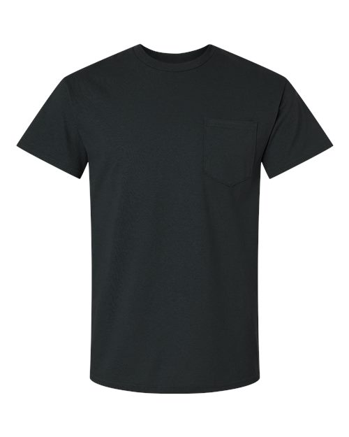 Ultra Cotton® Pocket T-Shirt - Front - B07060503 - Black