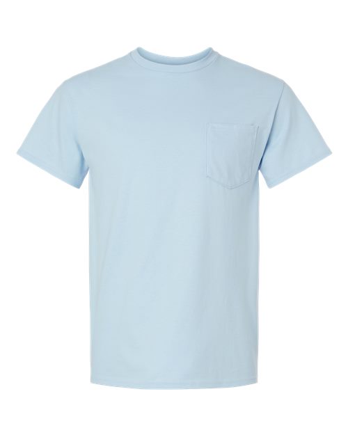 Ultra Cotton® Pocket T-Shirt - Front - B07060253 - Light Blue