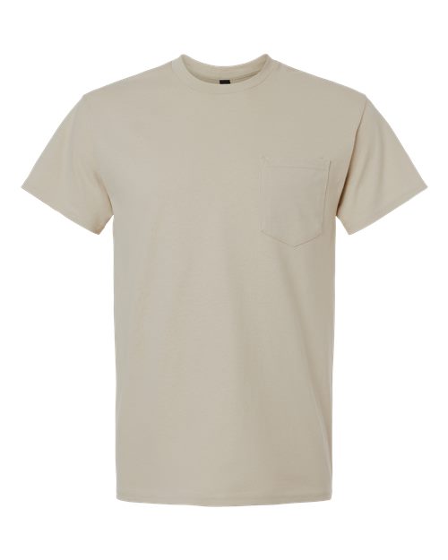 Ultra Cotton® Pocket T-Shirt - Front - B07060733 - Sand