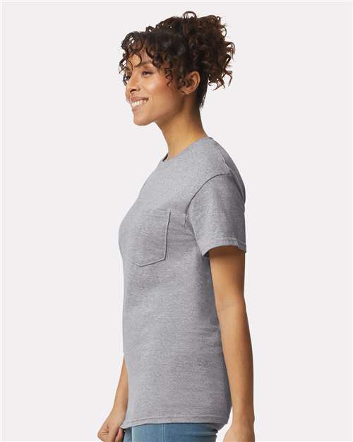 Ultra Cotton® Pocket T-Shirt - OnModelSide - B07060583 - Sport Grey