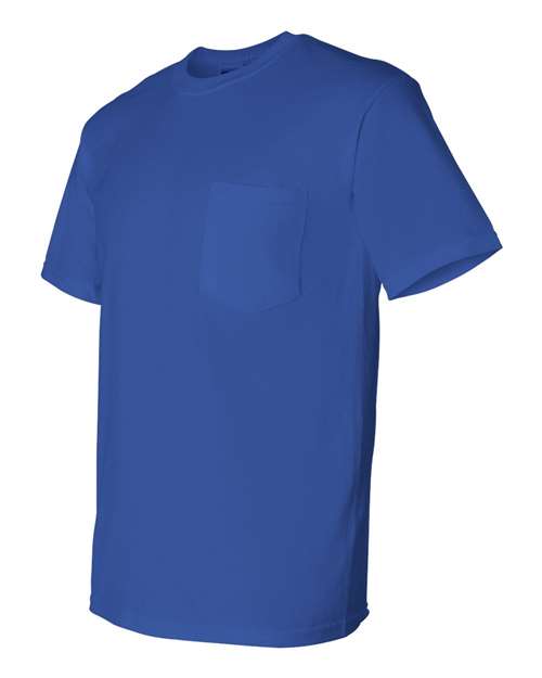 DryBlend® Pocket T-Shirt - Side - B07260753 - Royal