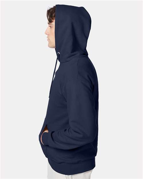 Ultimate Cotton® Hooded Sweatshirt - OnModelSide - B22200653 - Navy