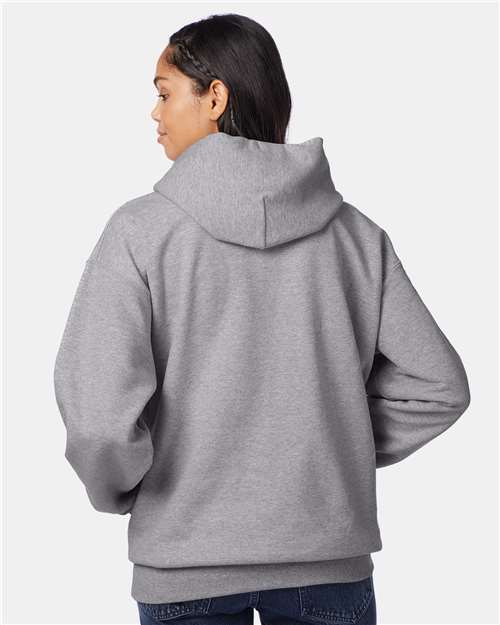 Ultimate Cotton® Hooded Sweatshirt - OnModelBack - B22200133 - Oxford Grey