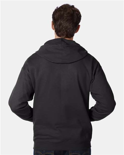 Ecosmart® Full-Zip Hooded Sweatshirt - OnModelBack - B22400503 - Black