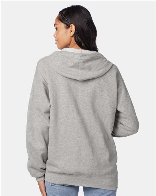 Ecosmart® Full-Zip Hooded Sweatshirt - OnModelBack - B22400583 - Light Steel