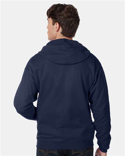 Ecosmart® Full-Zip Hooded Sweatshirt - OnModelBack - B22400653 - Navy