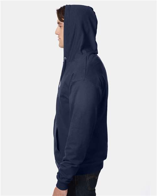 Ecosmart® Full-Zip Hooded Sweatshirt - OnModelSide - B22400653 - Navy
