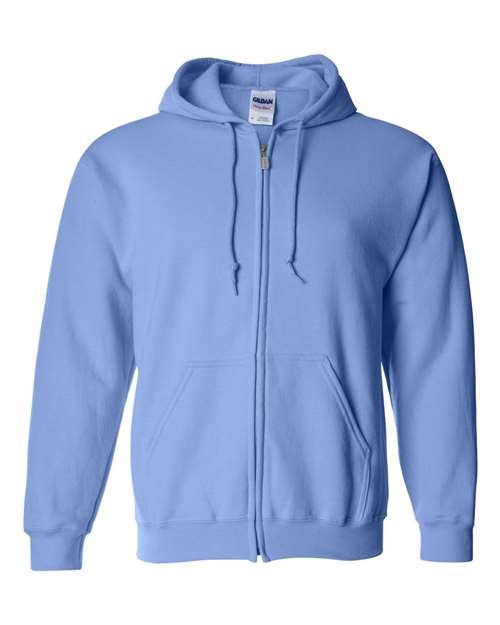 Unisex Heavy Blend™ Full-Zip Hooded Sweatshirt - Front - B22460267 - Carolina Blue