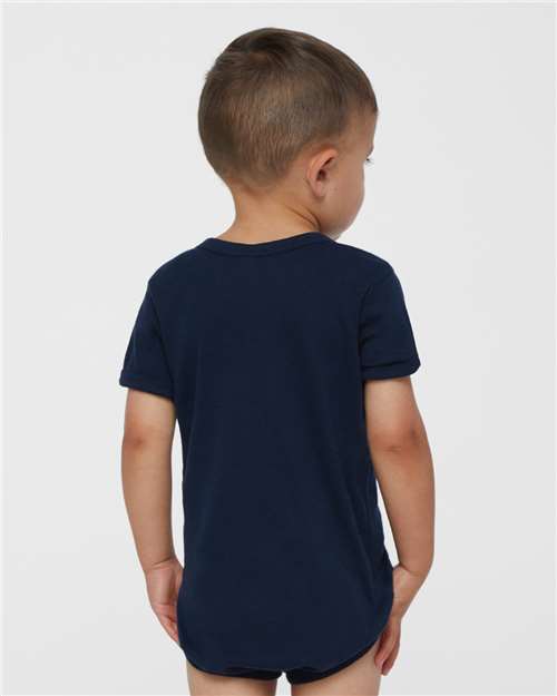 Infant Baby Rib Bodysuit - OnModelBack - B30238651 - Navy