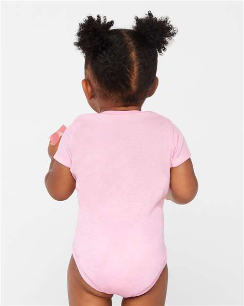 Infant Baby Rib Bodysuit - OnModelBack - B30238301 - Pink