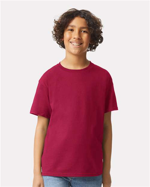 Ultra Cotton® Youth T-Shirt - OnModelFront - B31660522 - Cardinal Red