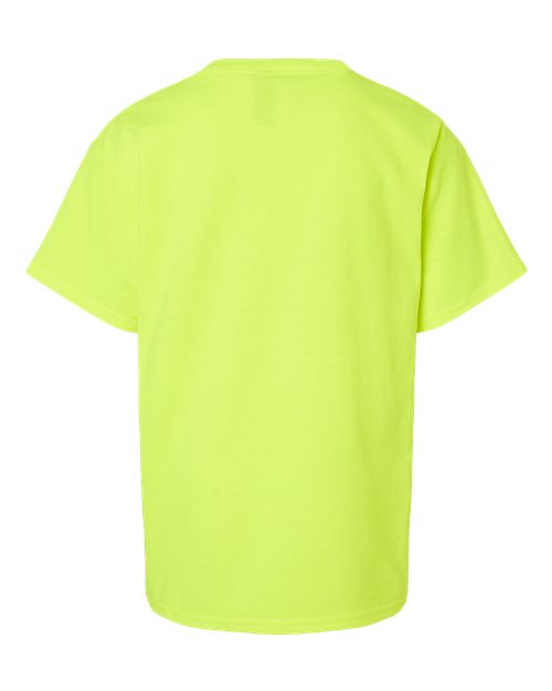 Ultra Cotton® Youth T-Shirt - Back - B31660162 - Safety Green