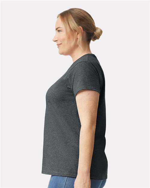 Ultra Cotton® Women’s T-Shirt - OnModelSide - B50560073 - Dark Heather