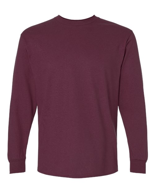 Ultra Cotton® Long Sleeve T-Shirt - Front - B06060533 - Maroon