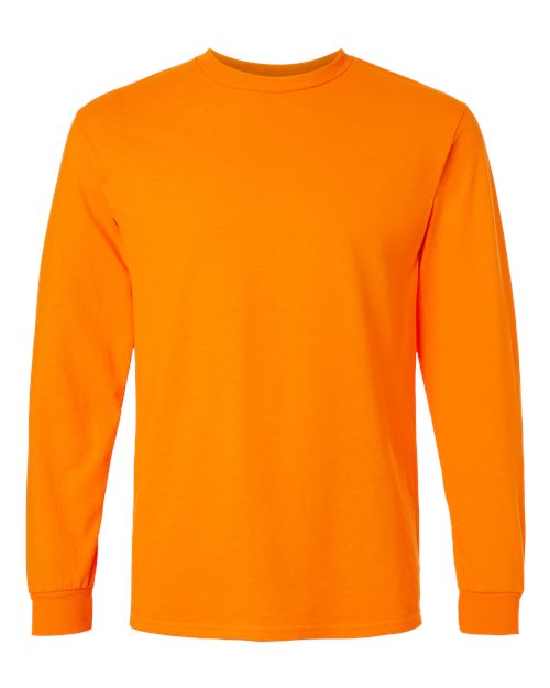 Ultra Cotton® Long Sleeve T-Shirt - Front - B06060333 - Safety Orange