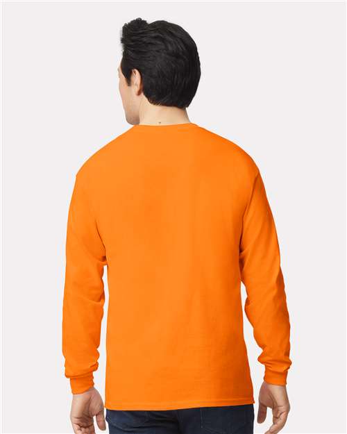 Ultra Cotton® Long Sleeve T-Shirt - OnModelBack - B06060333 - Safety Orange