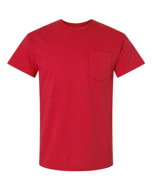 Ultra Cotton® Pocket T-Shirt - Front - B07060703 - Red
