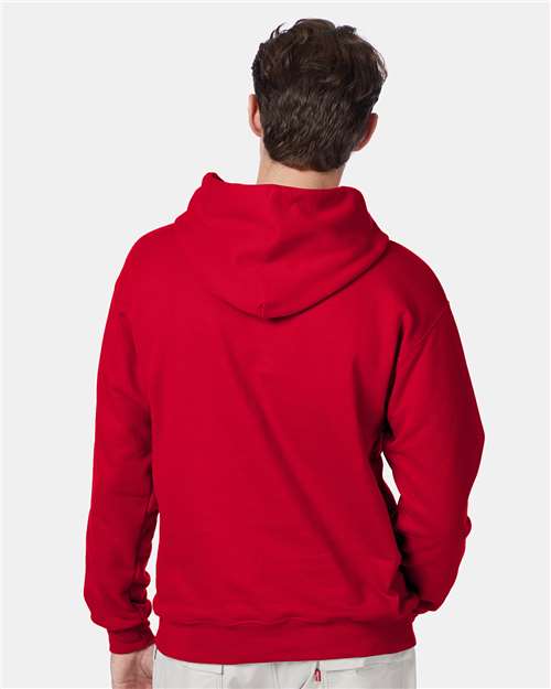 Ultimate Cotton® Hooded Sweatshirt - OnModelBack - B22200223 - Deep Red