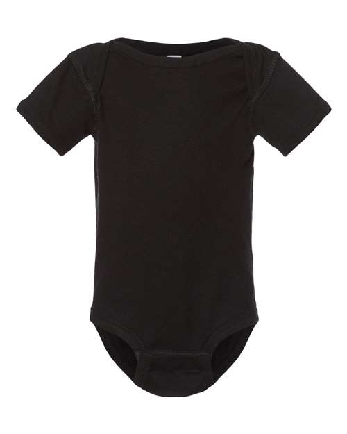 Infant Baby Rib Bodysuit - Front - B30238501 - Black