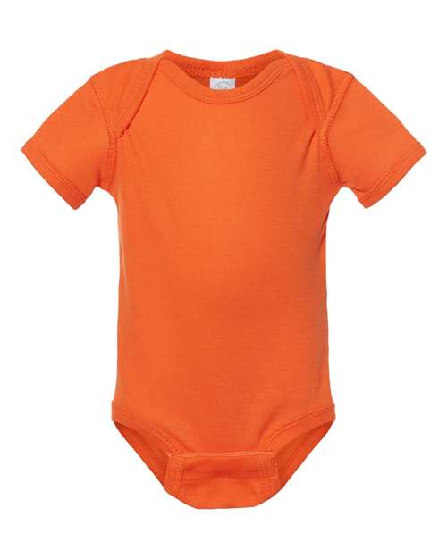 Infant Baby Rib Bodysuit - Front - B30238661 - Orange