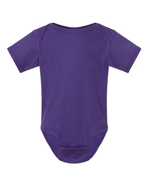 Infant Baby Rib Bodysuit - Front - B30238671 - Purple