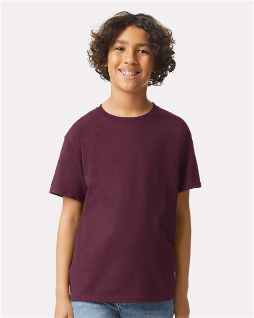 Ultra Cotton® Youth T-Shirt - OnModelFront - B31660532 - Maroon