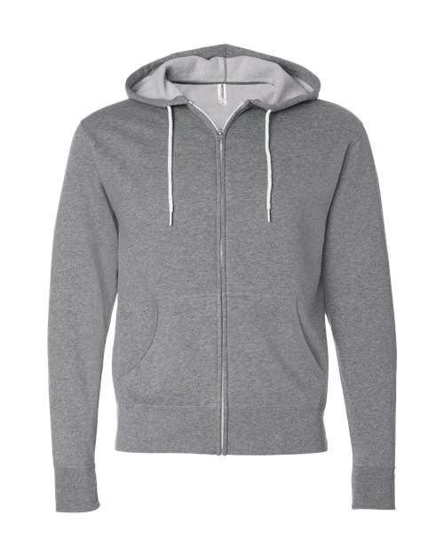 Lightweight Full-Zip Hooded Sweatshirt - Front - B81076352 - Gunmetal Heather