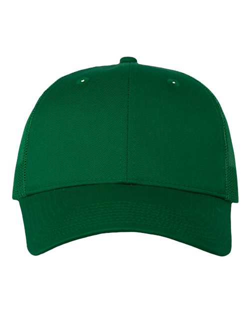 Mesh-Back Twill Trucker Cap - Front - B24995600 - Kelly