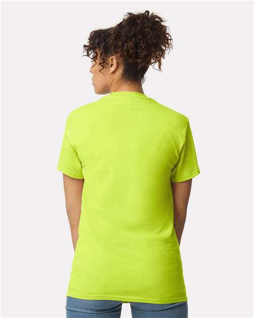 Ultra Cotton® Pocket T-Shirt - OnModelBack - B07060163 - Safety Green