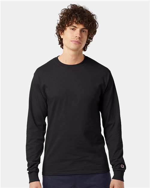 Long Sleeve T-Shirt - OnModelFront - B06084503 - Black
