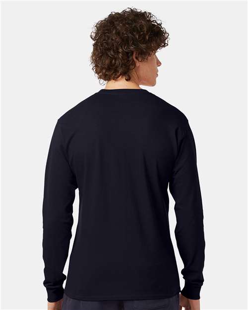 Long Sleeve T-Shirt - OnModelBack - B06084653 - Navy