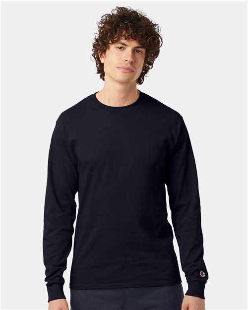 Long Sleeve T-Shirt - OnModelFront - B06084653 - Navy