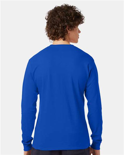 Unisex Long Sleeve T-Shirt - OnModelBack - B06084755 - Royal Blue