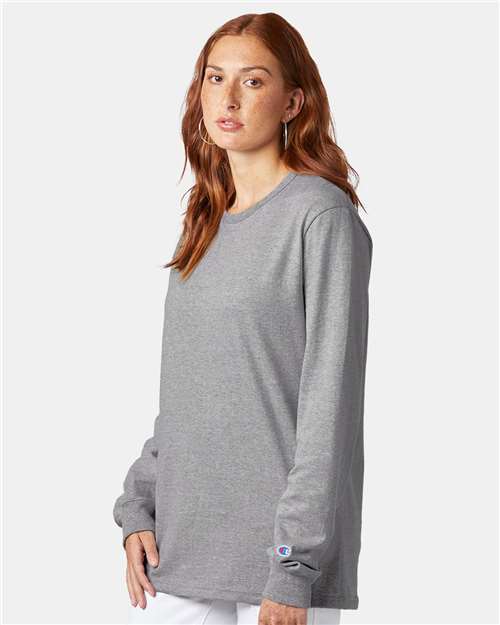 Long Sleeve T-Shirt - OnModelSide - B06084583 - Light Steel
