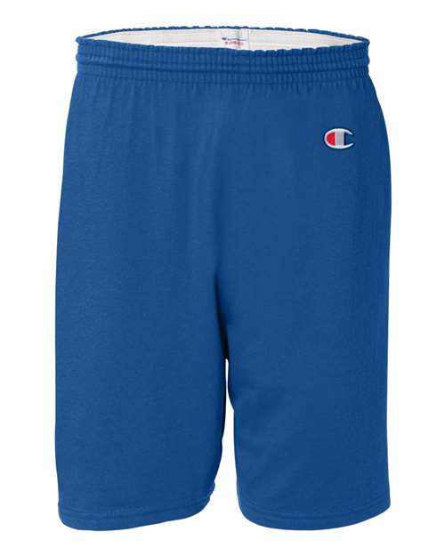 Cotton Gym Shorts - Front - B07484753 - Royal Blue