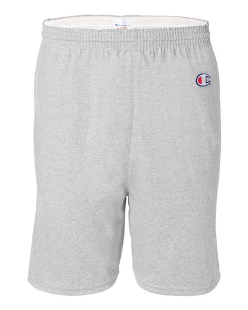 Cotton Gym Shorts - Front - B07484353 - Silver Grey