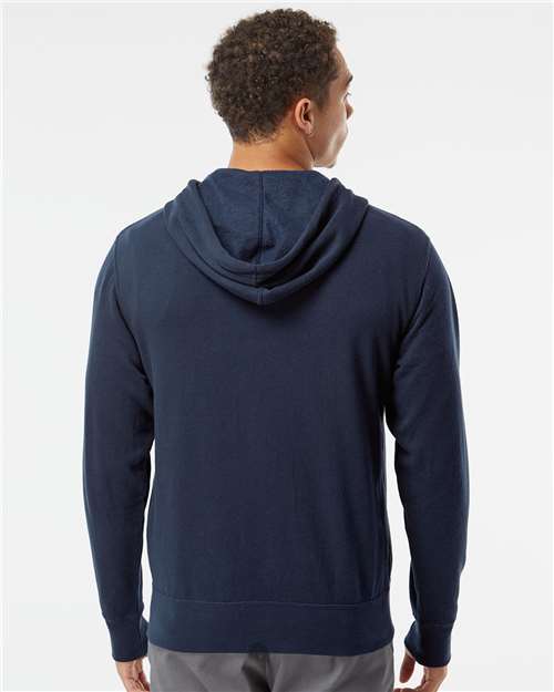 Lightweight Full-Zip Hooded Sweatshirt - OnModelBack - B81076652 - Classic Navy