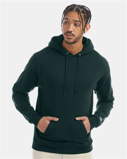 Powerblend® Hooded Sweatshirt - OnModelFront - B22884193 - Dark Green