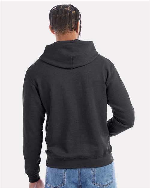 Powerblend® Hooded Sweatshirt - OnModelBack - B22884093 - Charcoal Heather