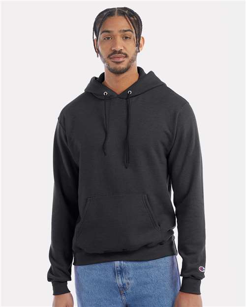 Powerblend® Hooded Sweatshirt - OnModelFront - B22884093 - Charcoal Heather