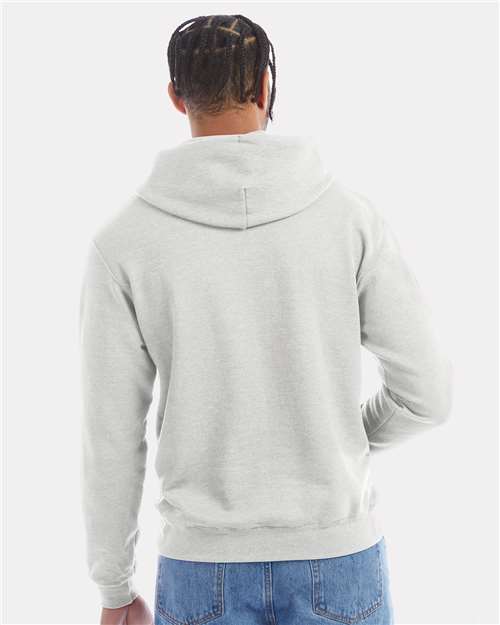 Powerblend® Hooded Sweatshirt - OnModelBack - B22884023 - Silver Grey